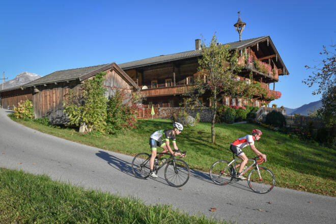 Rennradtour über den Kerschbaumersattel in Reith im Alpbachtal vorbei am Gschwendthof