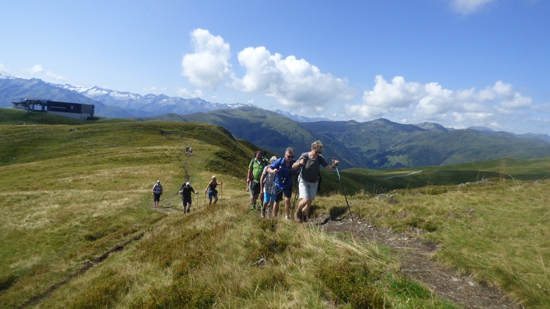 Wandern Richtung Panoramaalm