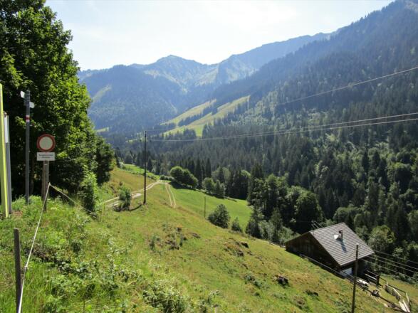Nach einem kurzen Stück auf der Furkastraße biegen sie bei "Gerstaböda"rechts runter zur Frutz ab