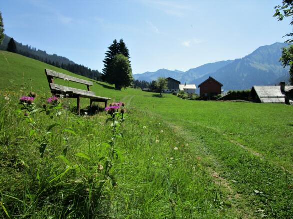 Gleich nach dem Ende des parkplatzes tauchen sie in die ruhige Landschaft ein