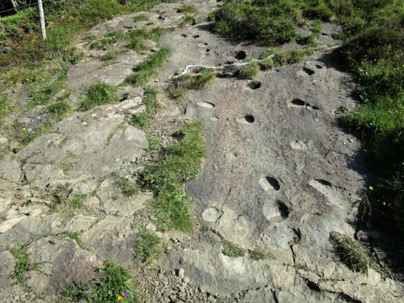 Mysteriöse Abdrücke im Fels. Sind hier mal Dinosaurier gegangen?
