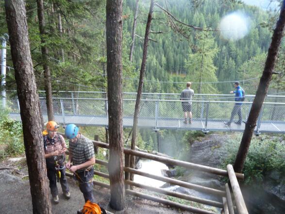 Endlich am sicheren Ausstiegspaltz