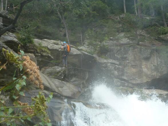 spannende Ausstiegsvariante über den Stuibenfall