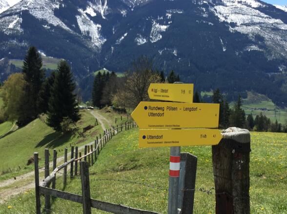Beschilderung Richtung Uggl