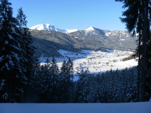 Gosau aus der Rodelbahn