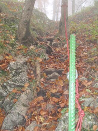 Durchwegs steiler Aufstieg zum Westgrat