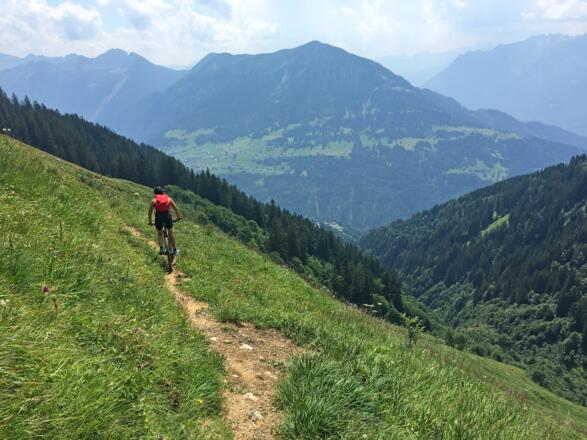 Singletrail zur Plansott Alpe