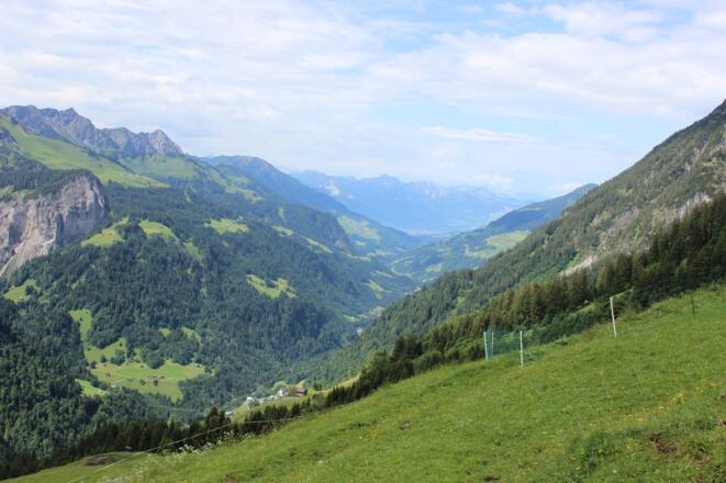 Ausblick von Oberüberlut talauswärts