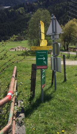 Wegweiser Tauernradweg
