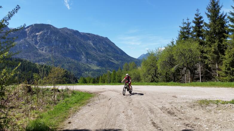 Im Hintergrund der Schwarzenberg