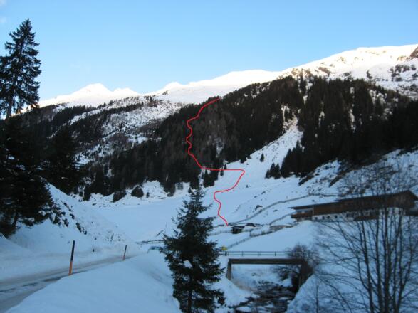 Der Aufstieg von Seduck im unteren Teil der Tour.