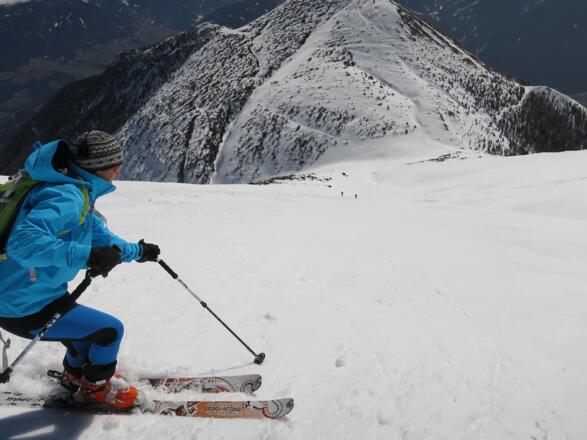 ... zum Sailenieder (1974 m), der Einsattelung zwischen Nederjoch und Nockspitze.