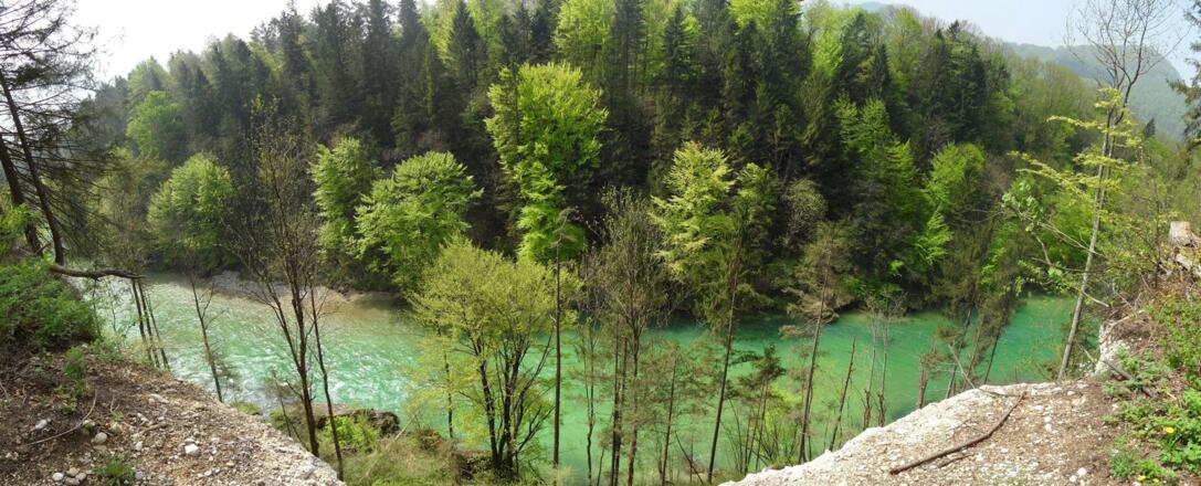 Die herrliche türkise Steyr hat sich in Jahrtausenden einen Weg durch das Land gebahnt.