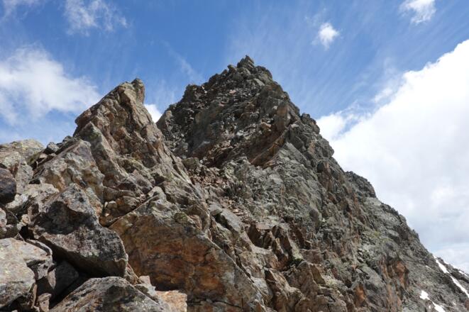 Westgrat Schneespitze - Gipfelaufbau