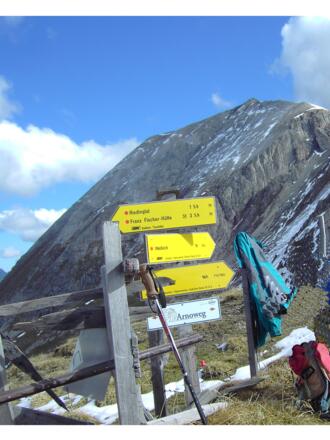 Riedingscharte mit dem Weißeck im Hintergrund