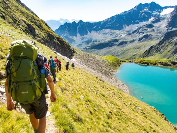 Am Weißer See angekommen, wir die Etappe technisch wieder einfacher.