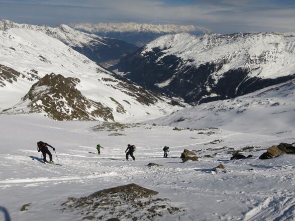 Ein letzter Hang führt hinauf ...