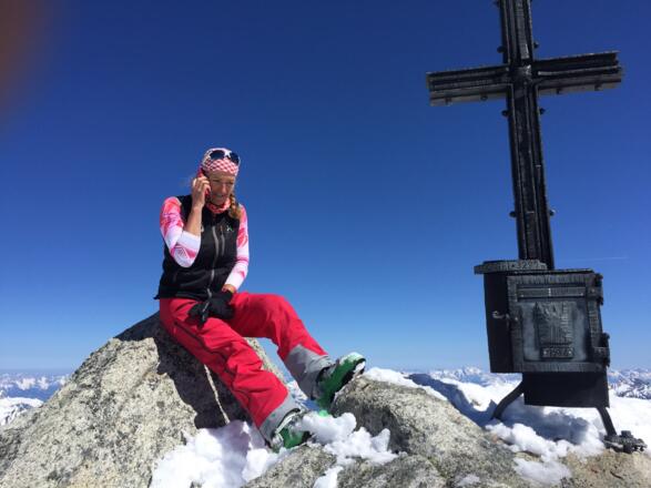 Handy Empfang am Gipfel zur &quot;Belohnung&quot;