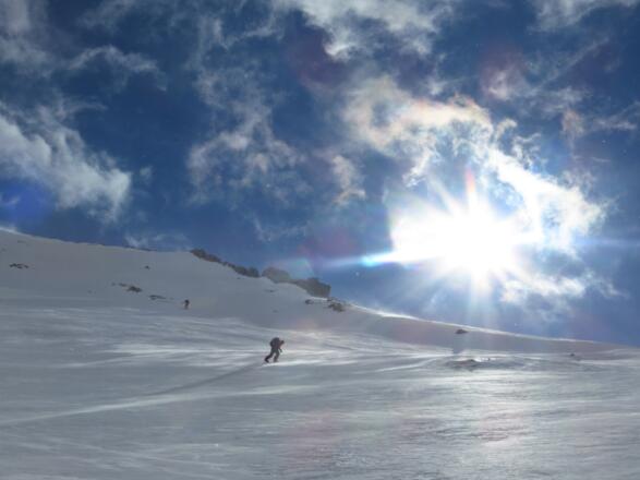 hinauf zum höchsten Punkt