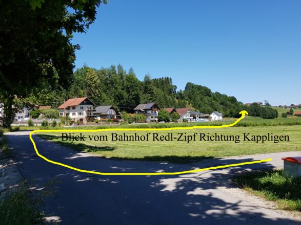 Blick vom Bahnhof Richtung Kappligen.