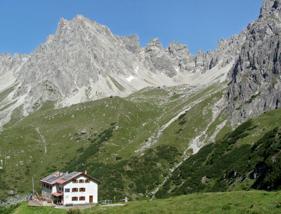 Steinseehütte mit seinem Klettergebiet