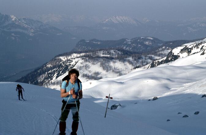Aufstieg zum Großen Tragl im Hintergrund die Tauplitz