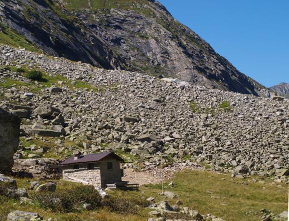 Zollhütte beim Abstieg