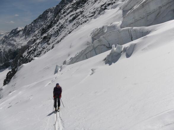 Einstieg in die zerklüftete Spaltenzone