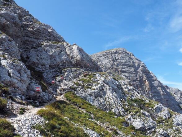 ~2100m, Rückblick zum Taubenkogelanstieg