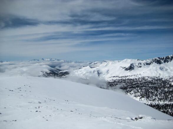 Blick Richtung Westen, der Dachstein im Hintergrund