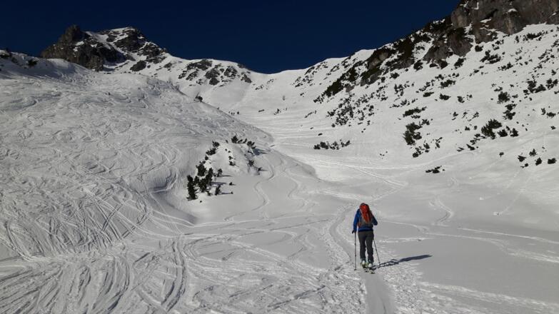 auf dem Weg zur ersten Rinne