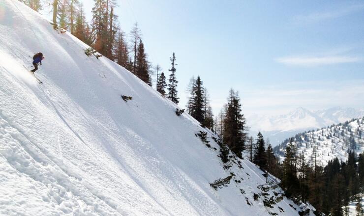Abfahrt vom Großen Solstein.