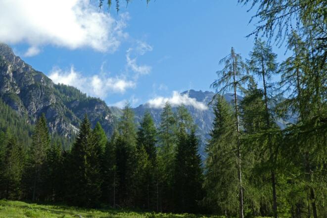 Die Weittalspitze von Tuffbad aus gesehen