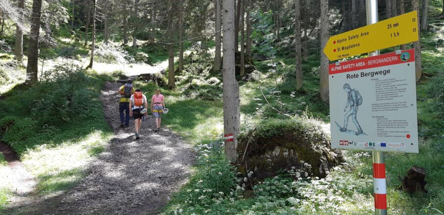 Der Weg zum Einstieg ist ident mit dem Weg nach St. Magdalena.