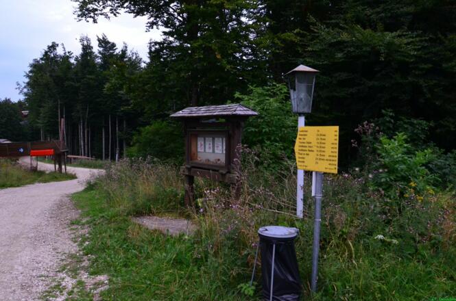 Vom Grünberg gehen zahlreiche Weg Richtung Laudachsee, Hochgschirr, Gmunden- Ostufer etc. ab