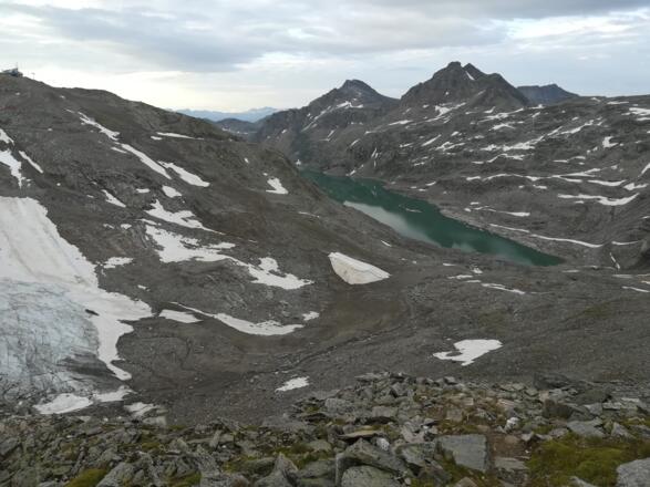 Goldberggruppe: Wurtenkees/Mölltaler Gletscher mit Blick auf den Weißsee, am Weg zur Fraganter Scharte