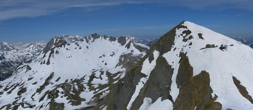 Zehnerkar mit Zehnerkarspitze und Gamsspitzl, rechts davor die Gamsleitenspitze