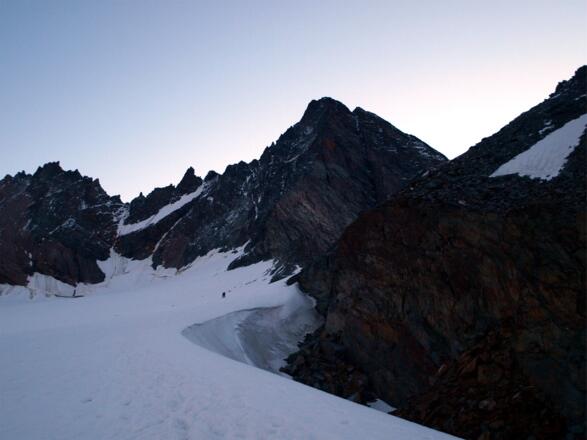 Am Teischnitzkees (~3080 m) zum Grateinstieg