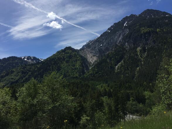 Blick von Vandans auf die Steinwand