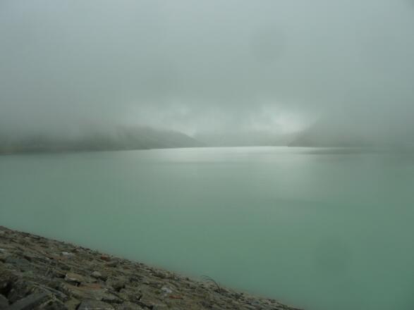 Morgentliche Stimmung über dem Silvrettastausee