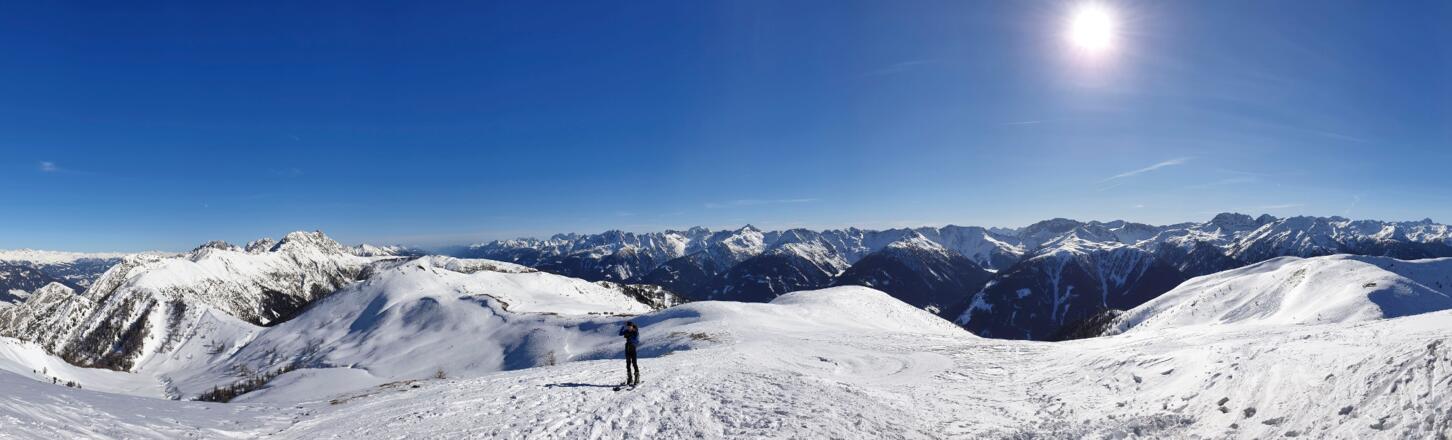 180 Grad-Blick vom Gipfel des Golzentipp nach Süden