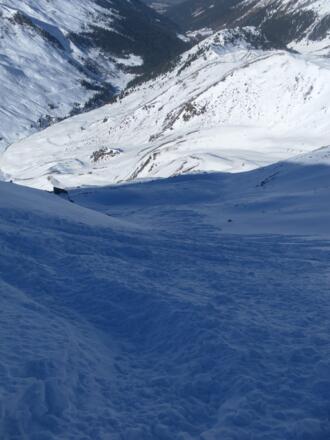 steile, direkte Gipfelabfahrt