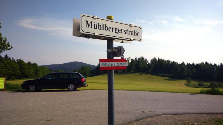 Wegtafel 620m nach Ottensheim