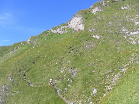 Querung aus der Scharte zum Südgrat