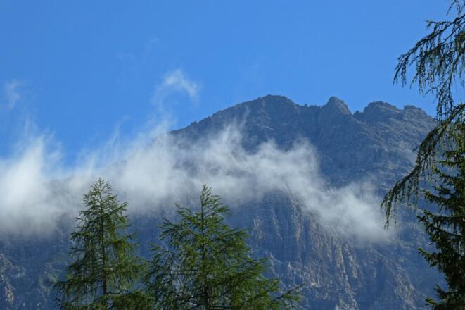 Die Weittalspitze von Tuffbad aus gesehen