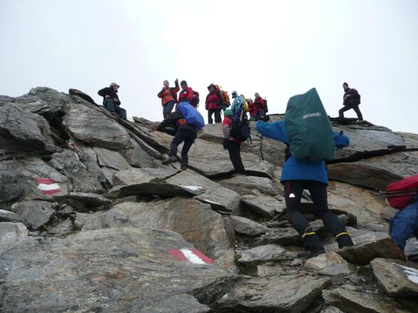 Abstieg zum Oberstkogel.
