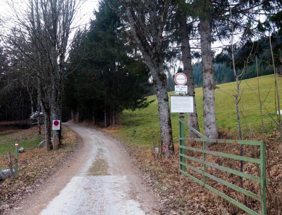 Schranken nach Prielergut 750m