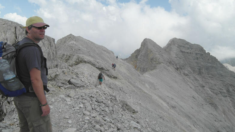 Mittlere und Östliche Ödkarsptze. Ganz hinten die Birkkarspitze.