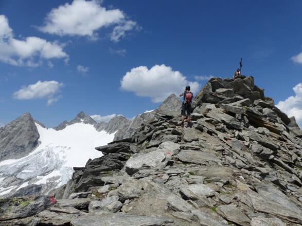 Der Gipfel der Richterspitze ist erreicht.