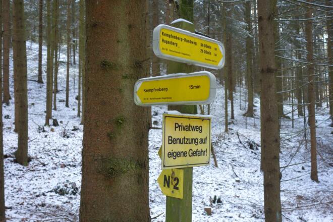 Gut beschildert